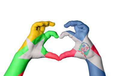 Myanmar Dominik Cumhuriyeti Kalbi, El hareketi kalp yapma, Kırpma Yolu