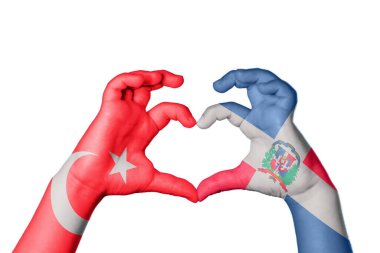 Türkiye Dominik Cumhuriyeti Kalbi, El hareketi, kalp yapma, Kırpma Yolu