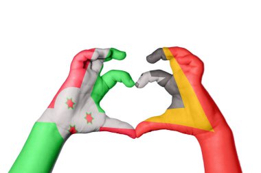 Burundi Doğu Timor Heart, El hareketi kalp yapmak, Kırpma Yolu