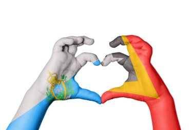 San Marino Doğu Timor Kalbi, El hareketi kalp yapma, Kırpma Yolu