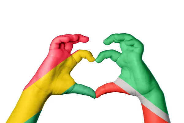 Bolivien Tschetschenien Herz Handbewegung Die Herz Macht Clipping Path — Stockfoto