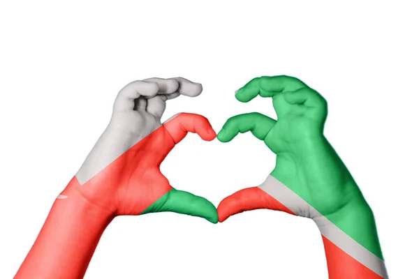Oman Tschetschenien Herz Handgeste Die Herz Macht Clipping Path — Stockfoto