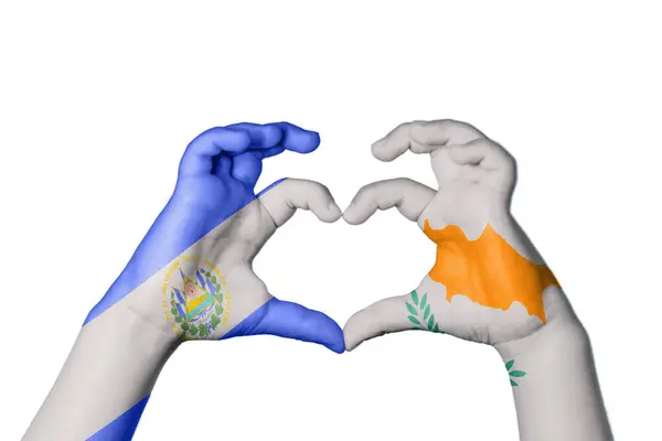 Salvador Zypern Herz Handbewegung Die Herz Macht Clipping Path — Stockfoto
