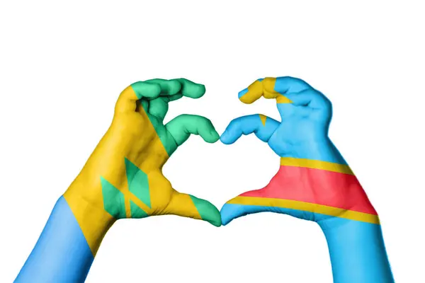 San Vicente Las Granadinas República Democrática Del Congo Corazón Hacer — Foto de Stock