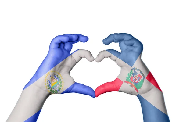 Salvador Dominikanische Republik Herz Handbewegung Die Herz Macht Clipping Path — Stockfoto