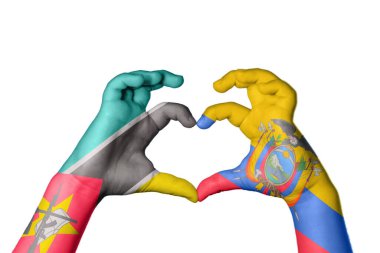 Mozambik Ekvador Kalbi, El hareketi kalp yapma, Kırpma Yolu