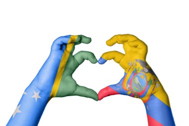 Solomon Adaları Ekvador Kalbi, El hareketi kalp yapma, Kırpma Yolu