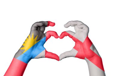 Antigua ve Barbuda İngiltere Kalbi, El hareketi kalp yapmak, Kırpma Yolu