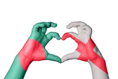 Bangladeş İngiltere Kalbi, El hareketi kalp yapmak, Kırpma Yolu