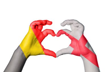 Belçika İngiltere Kalbi, El hareketi kalp yapma, Kırpma Yolu