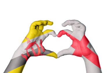 Brunei İngiltere Kalbi, El hareketi kalp yapmak, Kırpma Yolu