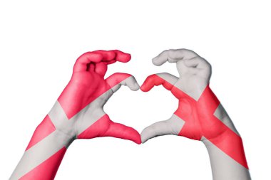 Danimarka İngiltere Kalbi, El hareketi kalp yapma, Kırpma Yolu