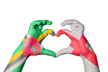 Dominica İngiltere Kalbi, El hareketi kalp yapmak, Kırpma Yolu