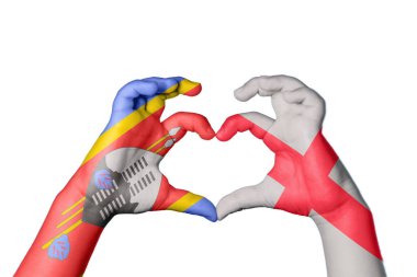 Eswatini İngiltere Kalbi, El hareketi kalp yapmak, Kırpma Yolu