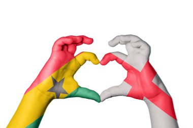 Gana İngiltere Kalbi, El hareketi kalp yapma, Kırpma Yolu