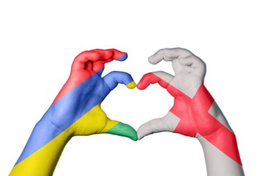 Mauritius İngiltere Kalbi, El hareketi kalp yapmak, Kırpma Yolu