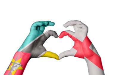 Mozambik İngiltere Kalbi, El hareketi kalp yapma, Kırpma Yolu