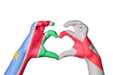 Namibya İngiltere Kalbi, El hareketi kalp yapmak, Kırpma Yolu