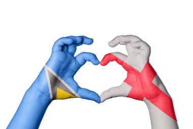 Aziz Lucia İngiltere Kalbi, El hareketi kalp yapmak, Kırpma Yolu