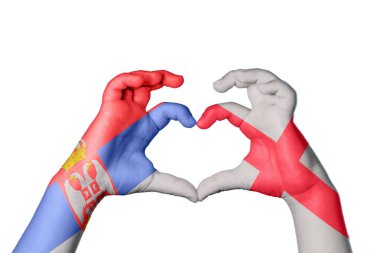 Sırbistan İngiltere Kalbi ve El hareketi kalp yaptı, Kırpma Yolu