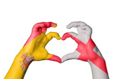 İspanya İngiltere Kalbi, El hareketi kalp yapma, Kırpma Yolu