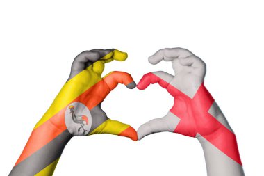 Uganda İngiltere Kalbi, El hareketi kalp yapmak, Kırpma Yolu