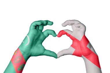 Türkmenistan İngiltere Kalbi, El hareketi kalp yapma, Kırpma Yolu