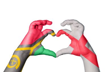 Vanuatu İngiltere Kalbi, El hareketi kalp yapmak, Kırpma Yolu