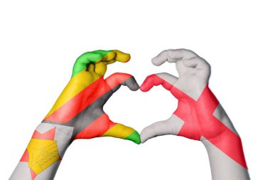 Zimbabwe İngiltere Kalbi, El hareketi kalp yapmak, Kırpma Yolu