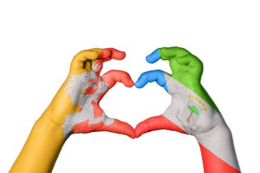 Bhutan Ekvator Ginesi Kalbi, El hareketi kalp yapma, Kırpma Yolu