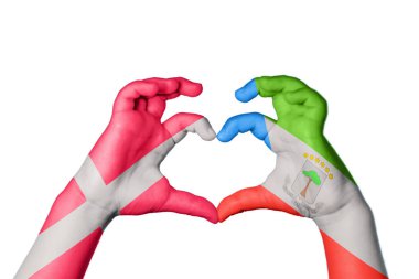 Danimarka Ekvator Ginesi Kalbi, El hareketi kalp yapma, Kırpma Yolu