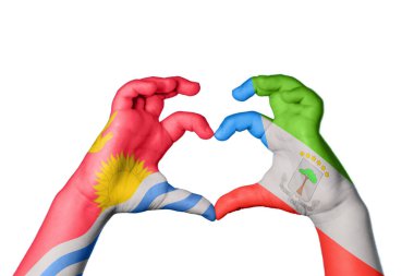 Kiribati Ekvator Ginesi Kalbi, El hareketi kalp yapma, Kırpma Yolu