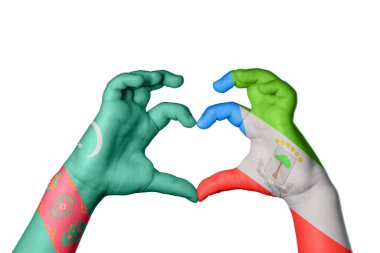 Türkmenistan Ekvator Ginesi Kalbi, El hareketi kalp yapma, Kırpma Yolu