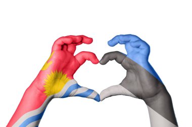 Kiribati Estonya Kalbi, El hareketi kalp yapma, Kırpma Yolu