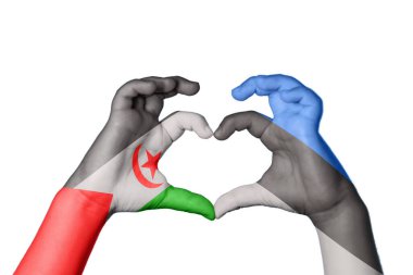 Sahra Arap Demokratik Cumhuriyeti Estonya Kalbi, El hareketi kalp yapma, Kırpma Yolu