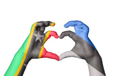 Saint Kitts ve Nevis Estonya Kalbi, El hareketi kalp yapma, Kırpma Yolu