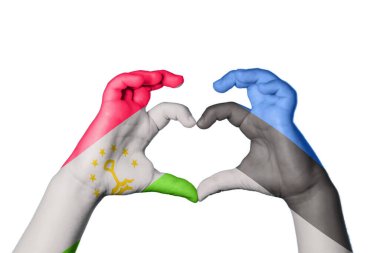 Tacikistan Estonya Kalbi, El hareketi kalp yapma, Kırpma Yolu