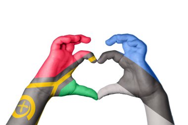 Vanuatu Estonya Kalbi, El hareketi kalp yapma, Kırpma Yolu