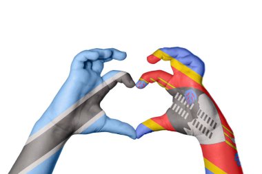 Botswana Eswatini Kalbi, El hareketi kalp yapma, Kırpma Yolu