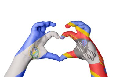 El Salvador Eswatini Kalbi, El hareketi kalp yapmak, Kırpma Yolu