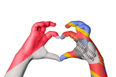 Endonezya Eswatini Kalbi, El hareketi kalp yapma, Kırpma Yolu