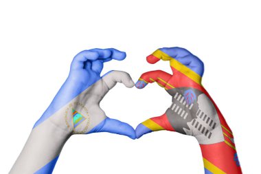 Nikaragua Eswatini Kalbi, El hareketi kalp yapma, Kırpma Yolu