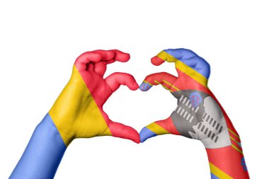 Romanya 'nın Eswatini Kalbi, El hareketi, kalp yapma, Kırpma Yolu