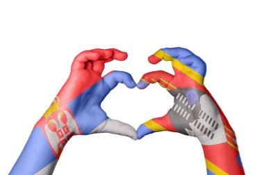 Sırbistan 'ın Eswatini Kalbi ve El hareketi kalp yaptı, Kırpma Yolu