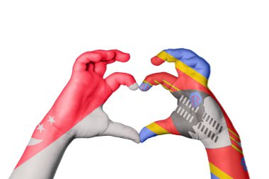 Singapur Eswatini Kalbi, El hareketi kalp yapmak, Kırpma Yolu