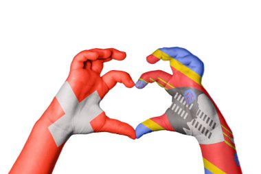 İsviçre Eswatini Kalbi, El hareketi kalp yapma, Kırpma Yolu