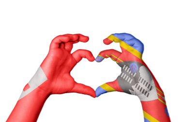 Tonga Eswatini Kalbi, El hareketi kalp yapma, Kırpma Yolu