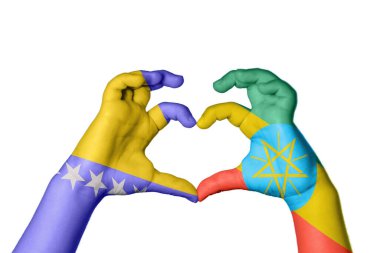 Bosna-Hersek Etiyopya 'nın Kalbi, El hareketi, kalp yapma, Kırpma Yolu