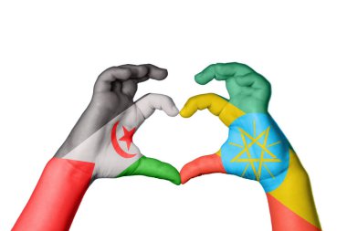 Sahra Arap Demokratik Cumhuriyeti Etiyopya Kalbi, El hareketi kalp yapma, Kırpma Yolu