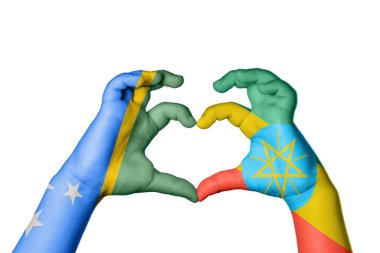 Solomon Adaları Etiyopya Kalbi, El hareketi kalp yapma, Kırpma Yolu